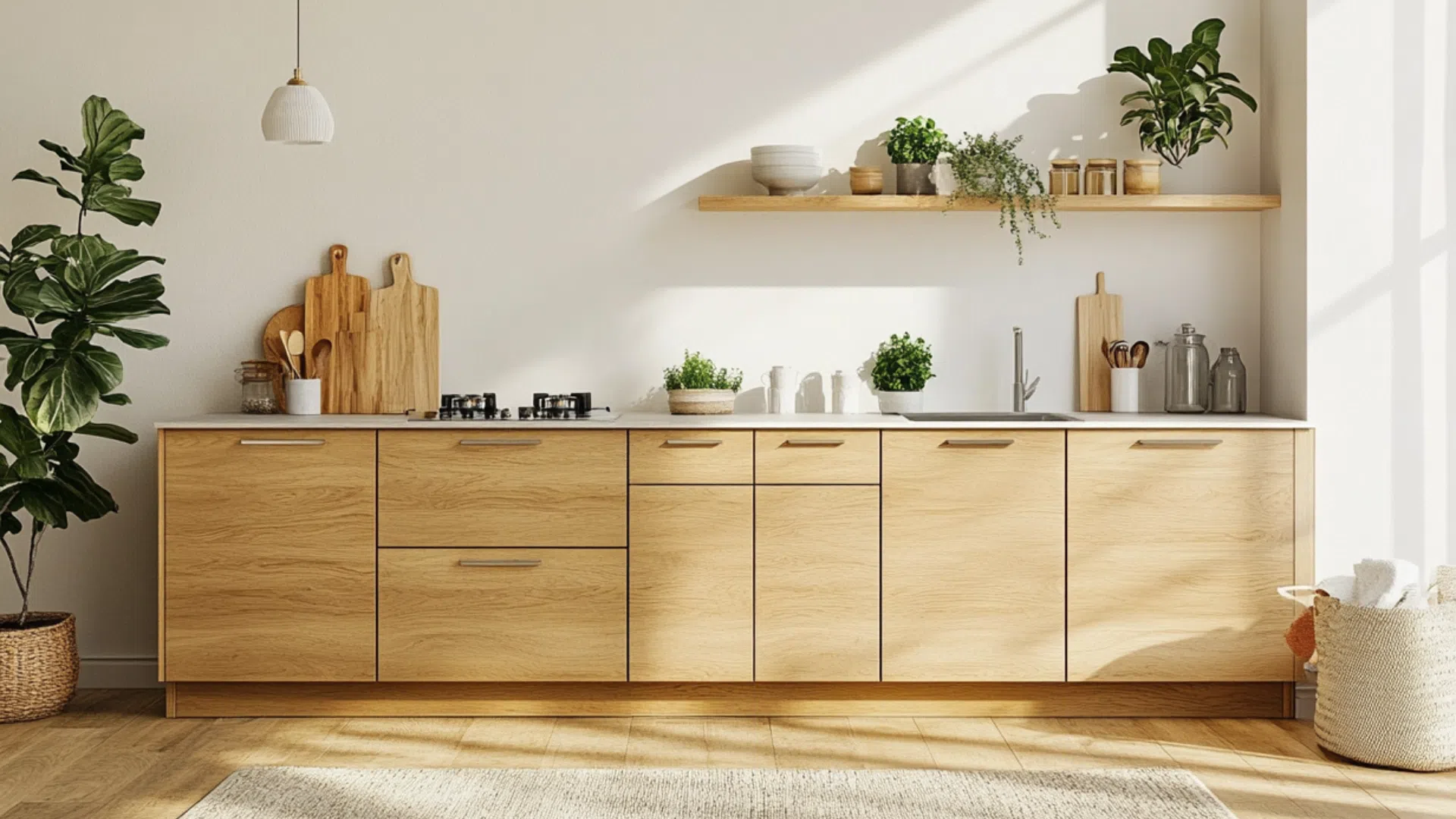 Wood Tone Bar Station