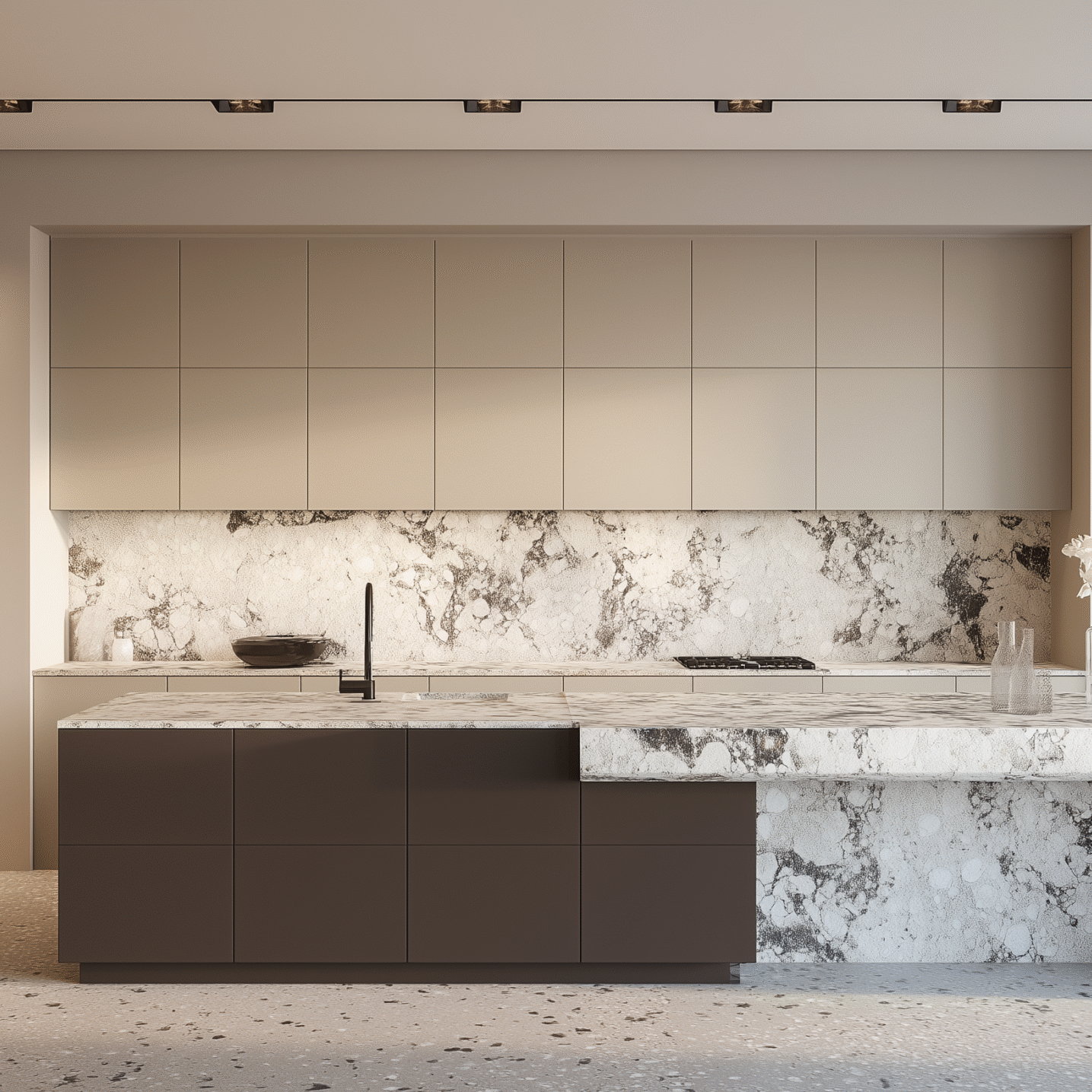 Luxurious Compact European Style Frameless Kitchen